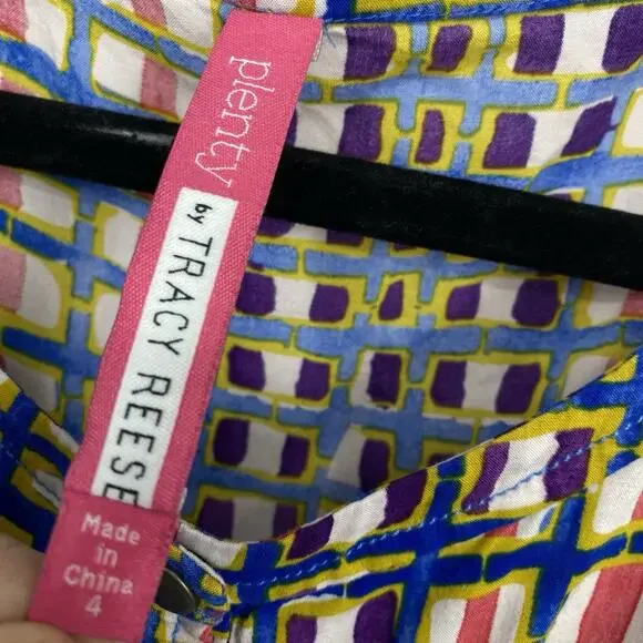 Plenty Tracy Reece Sleeveless Dress size 4 Colorful Hand Batik Pattern Pockets - Picture 11 of 13